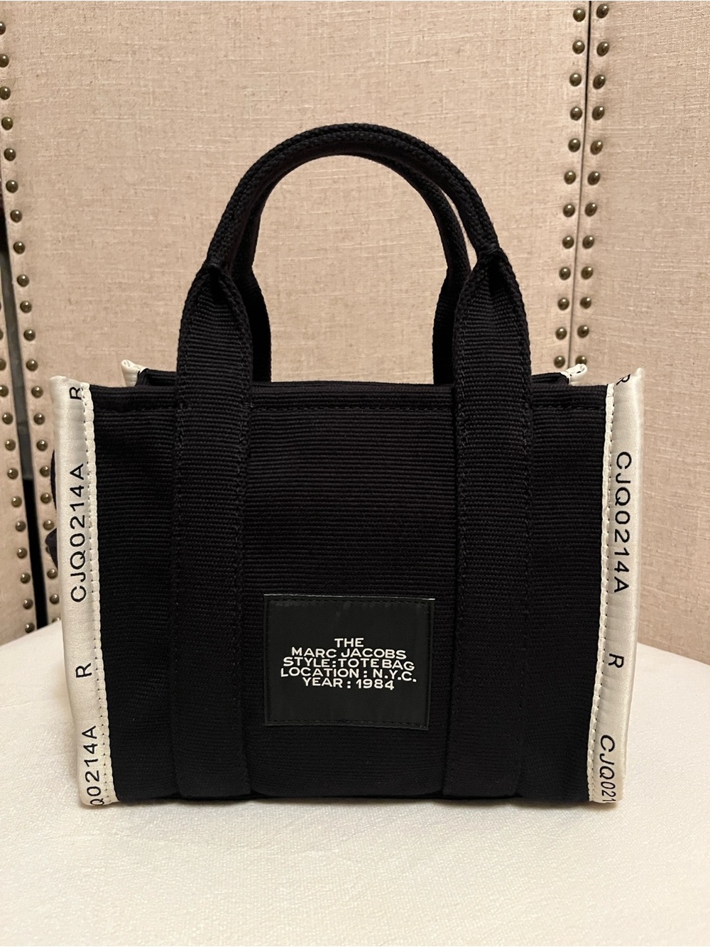 Marc Jacobs The Jacquard small Tote Bag Black - Picture 7 of 14
